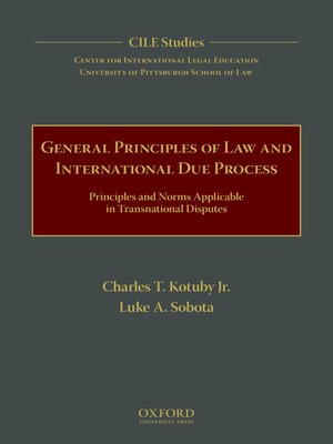 cover image of General Principles of Law and International Due Process